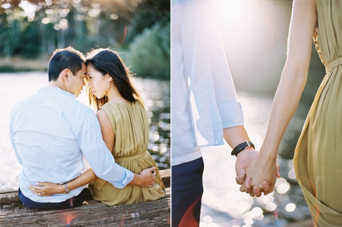 sun flare on kodak portra 400 for pew wedding photo at daylesford