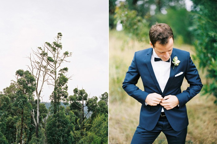 the groom having portraits before the wedding ceremony