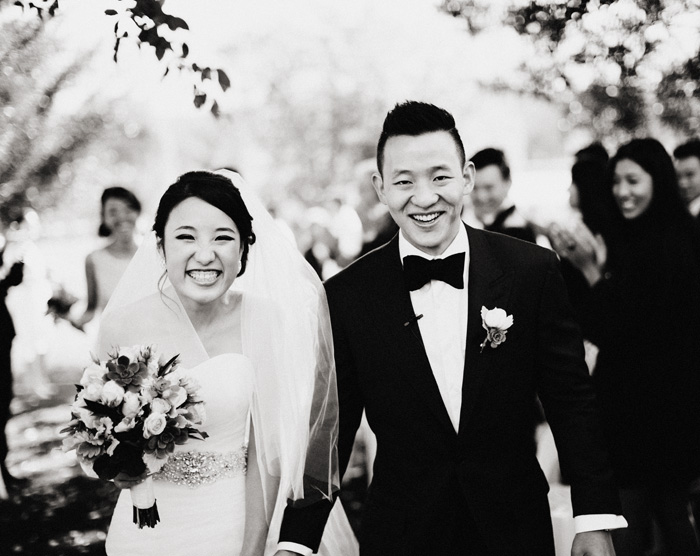 bride and groom married in daylesford