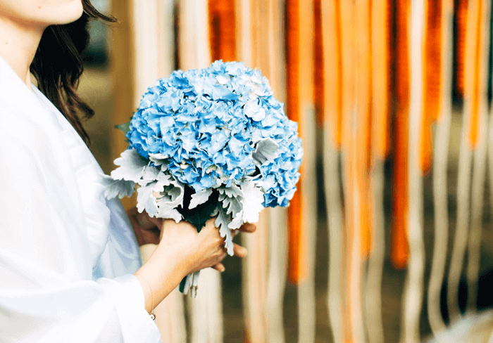 hydrangea wedding bouquet