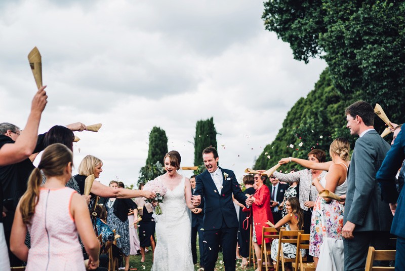 rose petals wedding ceremony yarra valley