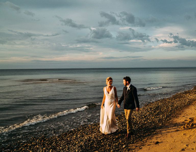 sunset wedding photographs