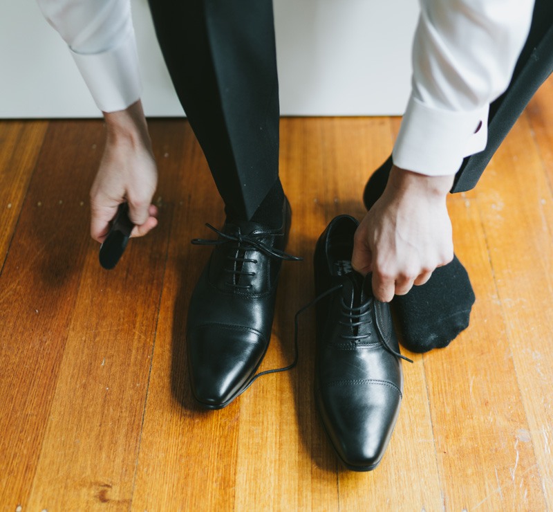 Groom on his wedding day