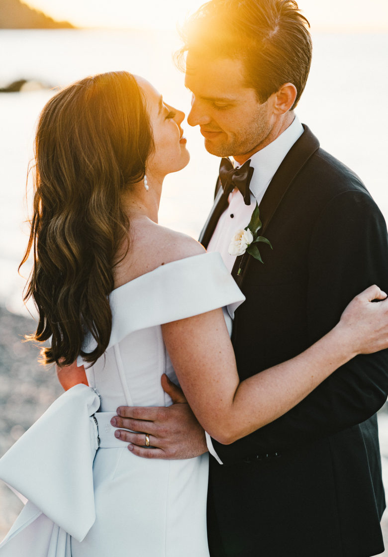 sunset wedding photos