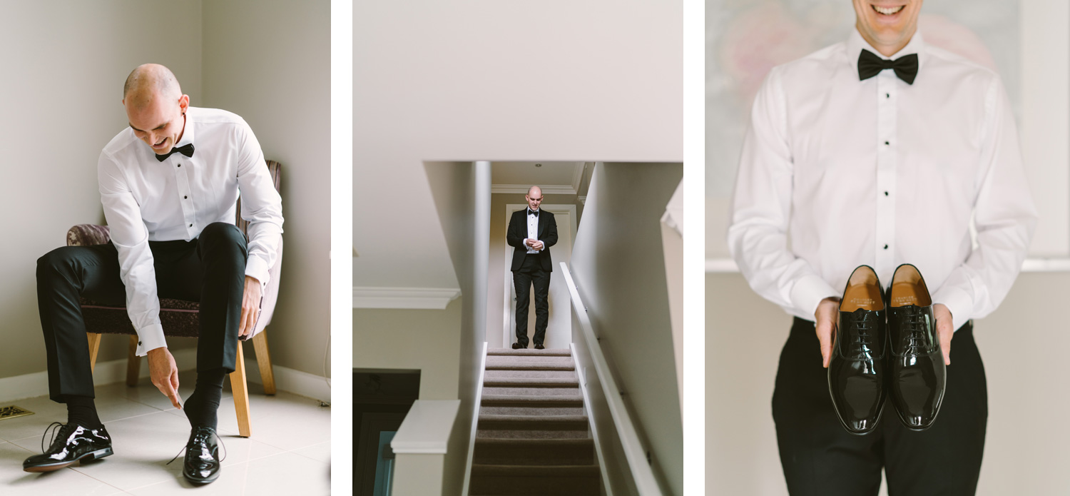 groom getting ready in Melbourne for a wedding day