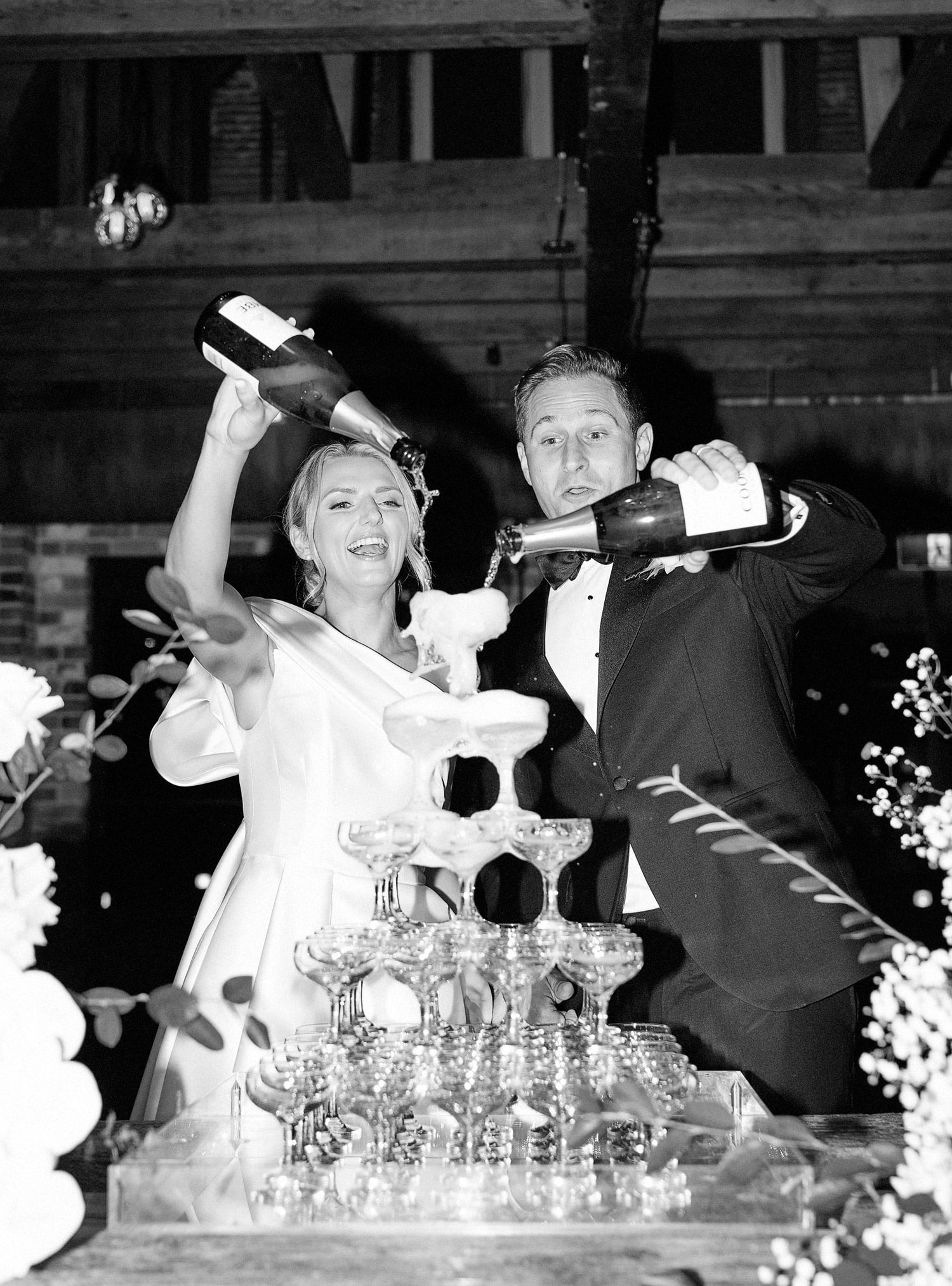 wedding champagne tower