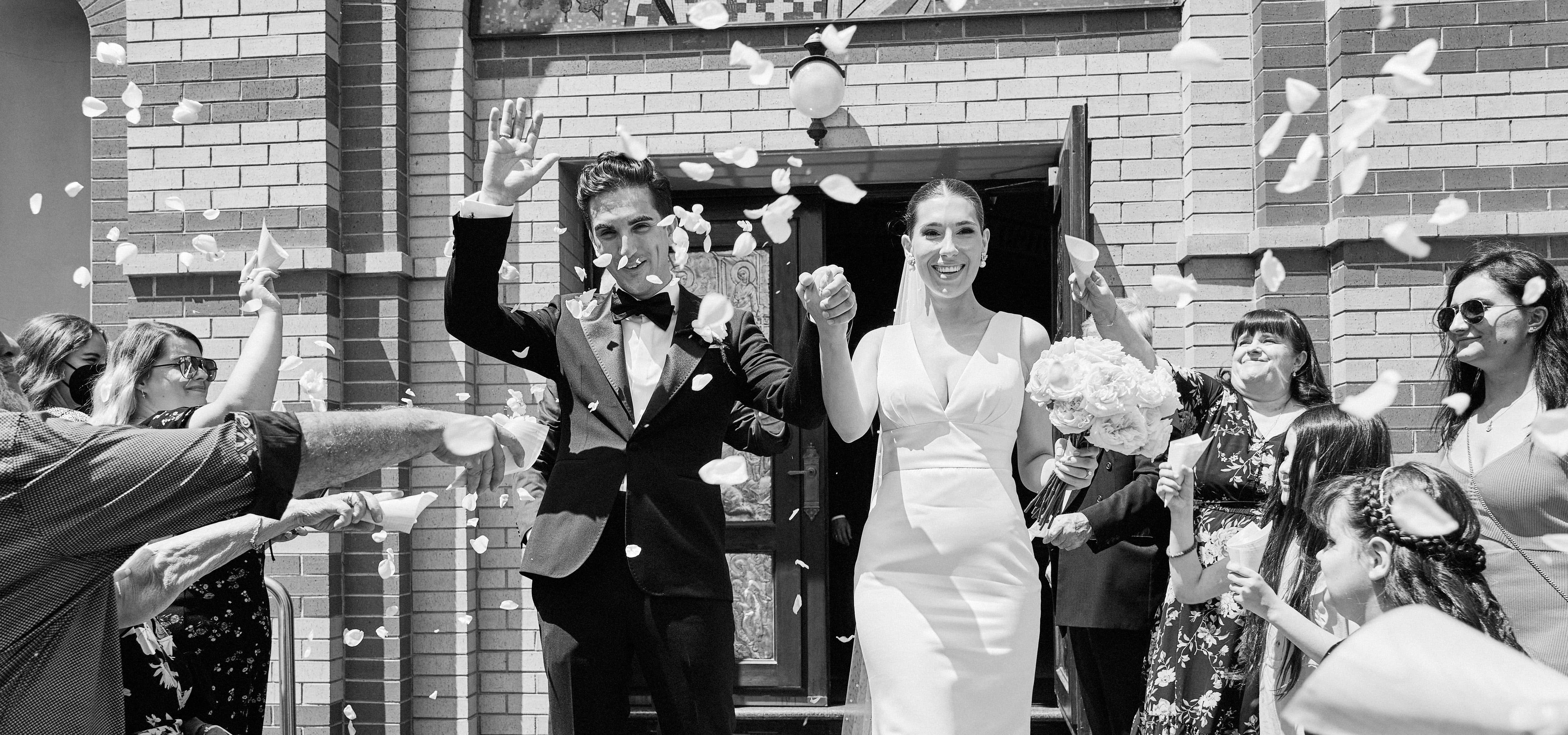 wedding confetti exit