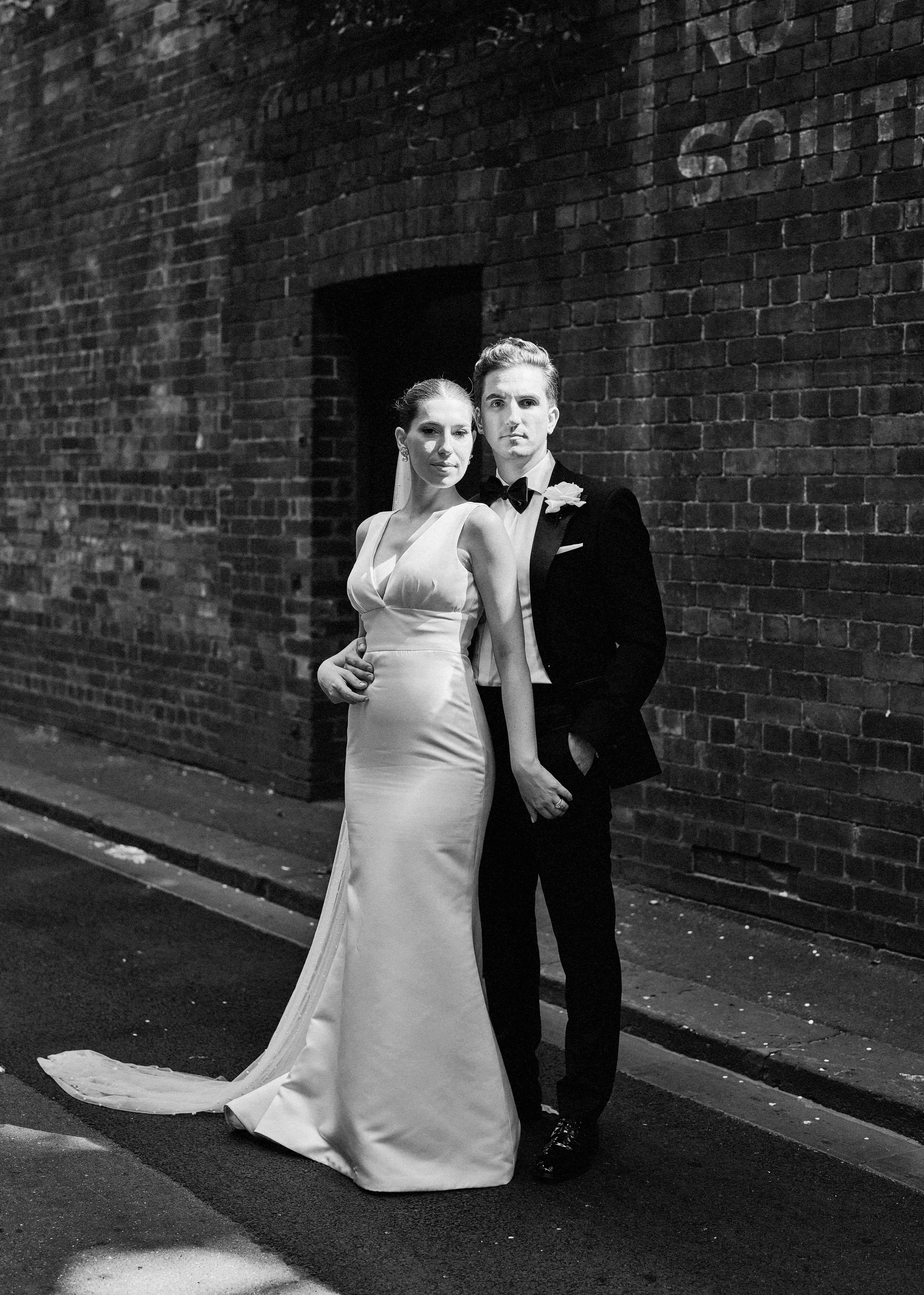 melbourne black and white wedding photography 